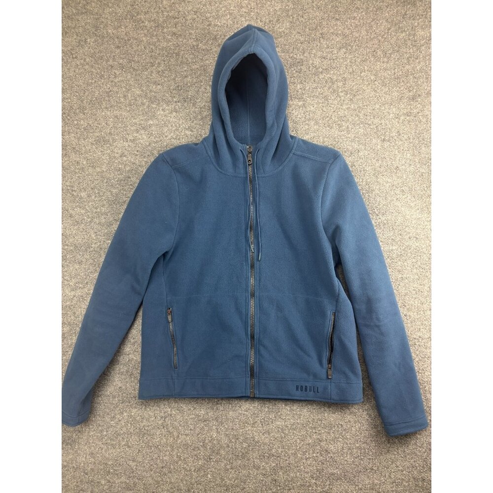 NoBull Project Performance Zip-Up Hoodie Women’s Large Blue‎ Fleece Pockets